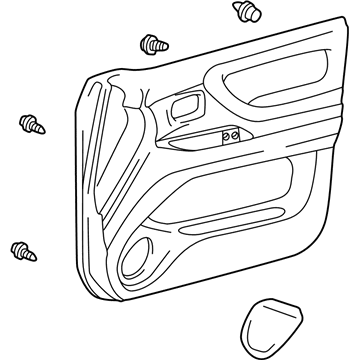 Toyota 67660-60341-A1 Board Sub-Assy, Front Door Trim, LH