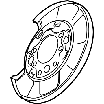 Nissan 44020-CD010 Plate Assy-Back, Rear Brake Rh