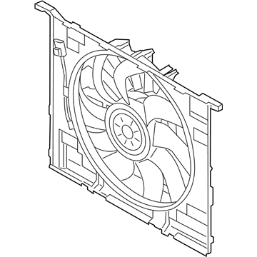 BMW 17-42-9-486-444 FAN HOUSING WITH FAN