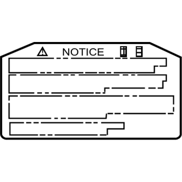 Toyota 11285-0V011 Eng Info Label