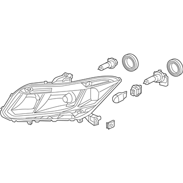 Honda 33100-TR0-A51 Headlight Assembly, Passenger Side