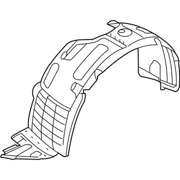 Hyundai 86812-4Z500 Front Wheel Guard Assembly, Right