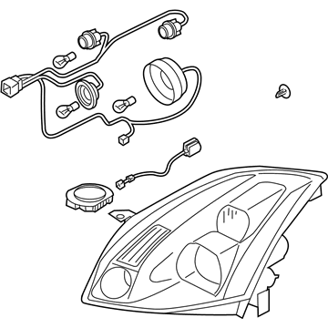 Nissan 26010-ZA50A Passenger Side Headlight Assembly