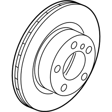 BMW 34-10-6-797-602 Brake Disc, Ventilated, W/Holes, Front