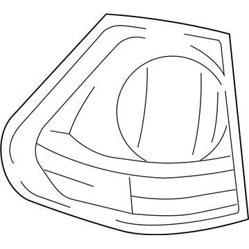 Lexus 81551-48220 Lens & Body, Rear Combination Lamp, RH