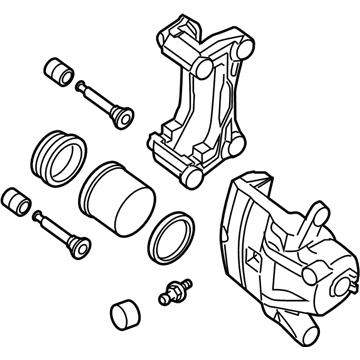 Nissan 41001-ZX00A CALIPER Assembly-Front RH, W/O Pads Or SHIMS