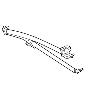 Nissan 88845-ZR28B Rear Seat Tongue Belt Assembly, Left