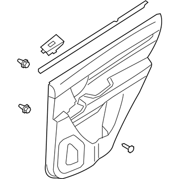 Hyundai 83302-0W510-T2H Panel Complete-Rear Door Trim, RH