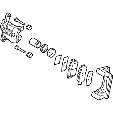 Kia 582103F100AS Rear Disc Brake Assembly, Left