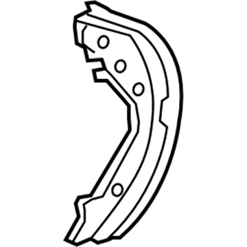 Honda 43154-S6A-J02 Shoe B, Right Rear Brake