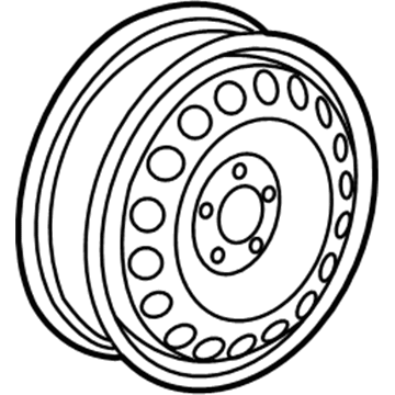GM 13184139 Wheel Rim, 16X4 Compact Spare (Less Tire)