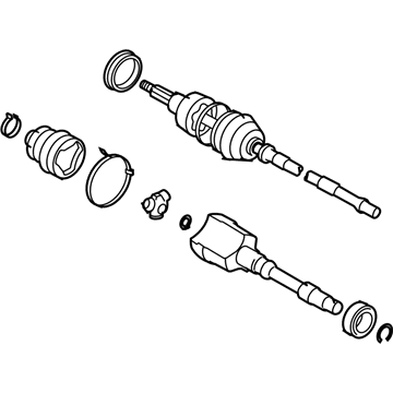 Lexus 43410-30021 Shaft Assembly, Front Drive