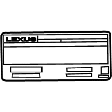 Lexus 11298-38150 Label, Emission Control Information