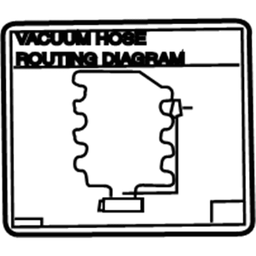 Lexus 17792-38240 Label, Engine Vacuum Hose Information