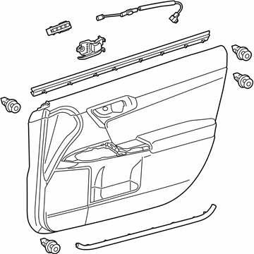 Lexus 67620-76190-20 Board Sub-Assy, Front Door Trim, LH