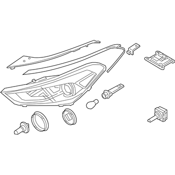 Hyundai 92102-D3400 Headlamp Assembly, Right