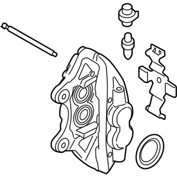 BMW 34-11-6-897-339 BRAKE CALIPER HOUSING, RED