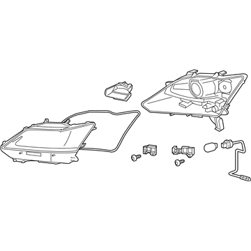 Lexus 81110-30G80 Headlamp Assembly, Right