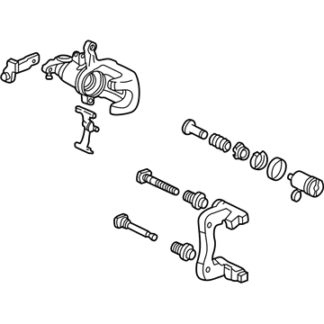 Honda 43018-SDA-A00 Caliper Sub-Assembly, Right Rear