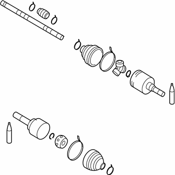 Nissan 39101-3HC0B Shaft Assy-Front Drive, LH