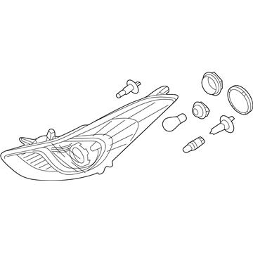 Hyundai 92102-3X280 Headlamp Assembly, Right