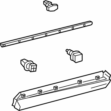 Lexus 75076-0E100 MOULDING Sub-Assembly, Rear Door