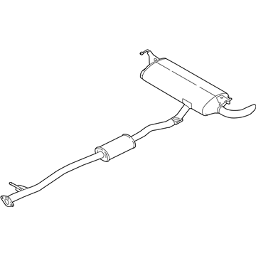 Nissan 20100-6MA0A Exhaust, Main Muffler Assembly