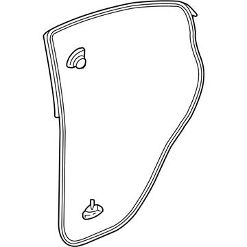 Acura 72850-TX6-A01 Weatherstrip, Left Rear Door