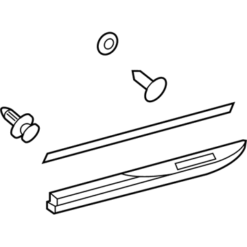 Lexus 75076-75020-E1 MOULDING Sub-Assembly, Rear Door