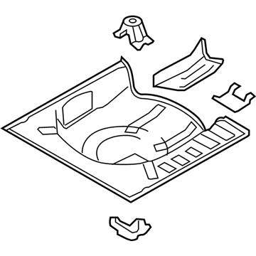 Nissan 74514-EL030 Floor-Rear, Rear