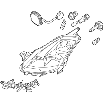 Nissan 26010-ZN60A Passenger Side Headlight Assembly