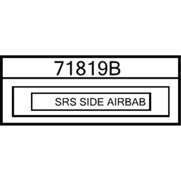 Toyota 71819-12020-P3 Air Bag Label