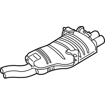 BMW 18-10-7-504-172 Rear Muffler Assembly