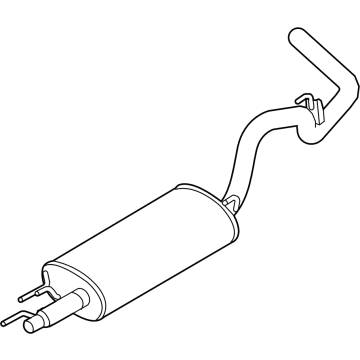 Ford ML3Z-5230-D MUFFLER AND PIPE ASY - REAR