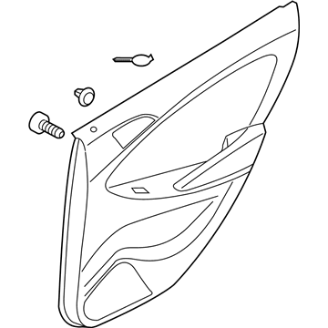 Hyundai 83307-1R030-SAR Panel Assembly-Rear Door Trim, LH