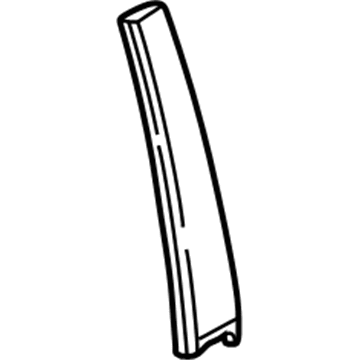 Honda 72430-S5D-A01ZA Garnish, R. FR. Door Sash *NH70* (BLACK GLOSS 20)