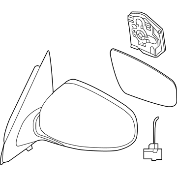 Nissan 96302-3KA9C Mirror Assembly-Outside LH