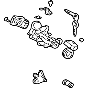 Honda 06350-S9A-A01ZB Cylinder Set, Key *YR202L* (DARK SADDLE)