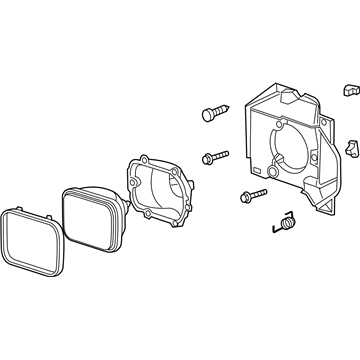 GM 15114777 Headlamp Capsule Assembly (Includes Mounting Bracket)