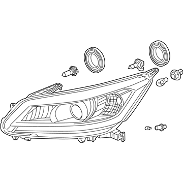 Honda 33150-T2A-A82 W-Headlight Assembly-, Driver Side