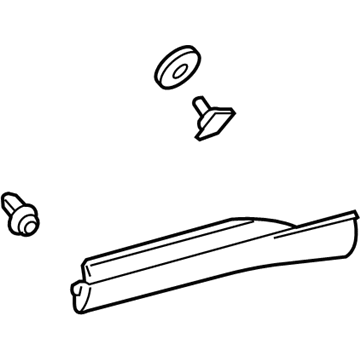 Lexus 75075-0E010 Moulding Sub-Assy, Rear Door, Outside RH