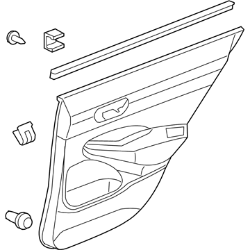 Honda 83753-SNX-A01ZB Lining, L. RR. Door (Lower) (Typea) (Black)