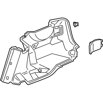 Acura 84601-TL2-A02ZB Lining Assembly, Passenger Side Trunk Side (Gray Eleven)