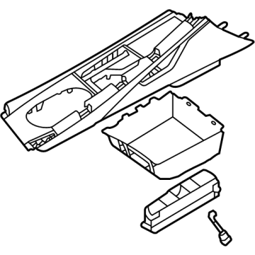 Hyundai 84603-AB010-YFR Cover Assembly-Console UPR