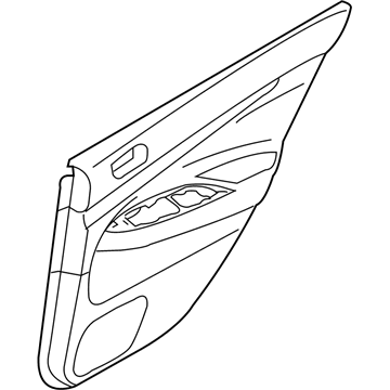 Infiniti 82901-JK70C Finisher Assy-Rear Door, LH