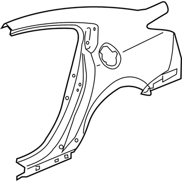Acura 04646-TK4-A92ZZ Panel Set, Left Rear (Outer) (Dot)