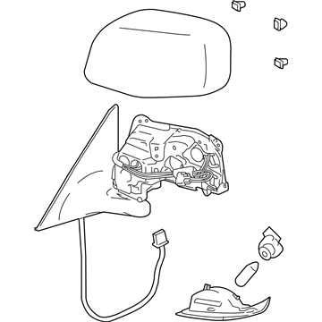 Lexus 87906-30300-J2 Mirror Sub-Assy, Outer Rear View, LH