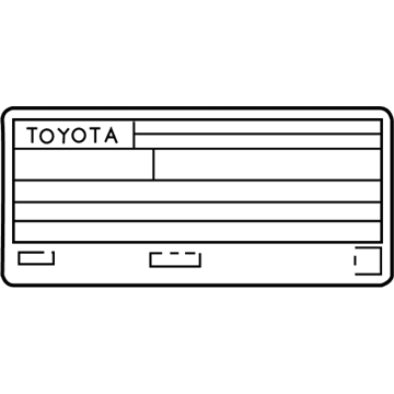 Toyota 11298-0V343 Emission Label