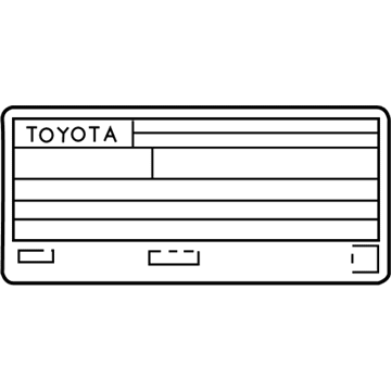 Toyota 11298-0P300 Emission Label