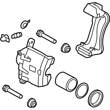 Kia 581802KA00 Front Brake Caliper Kit, Left